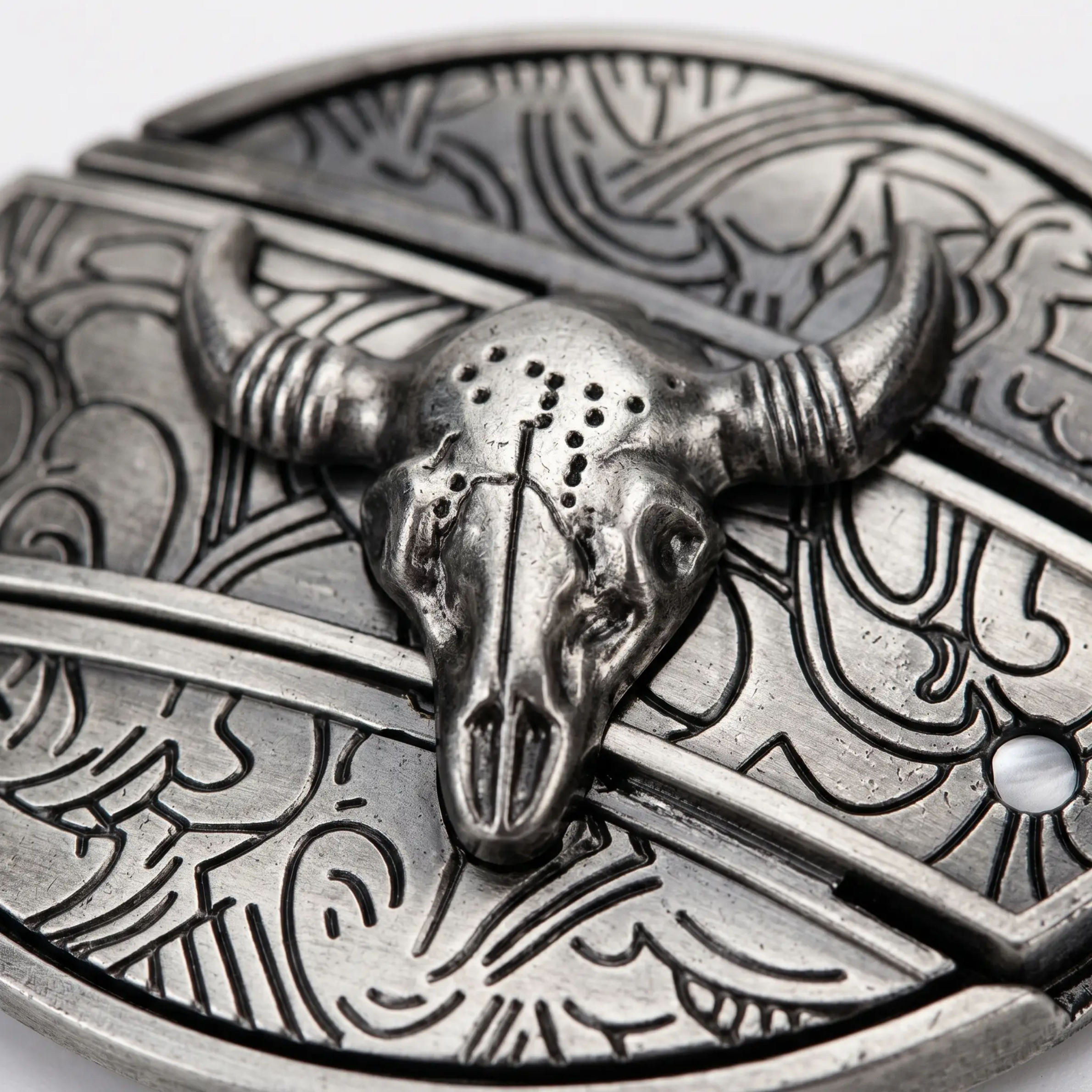 Hebilla de cinturón ovalada de metal estilo cowboy