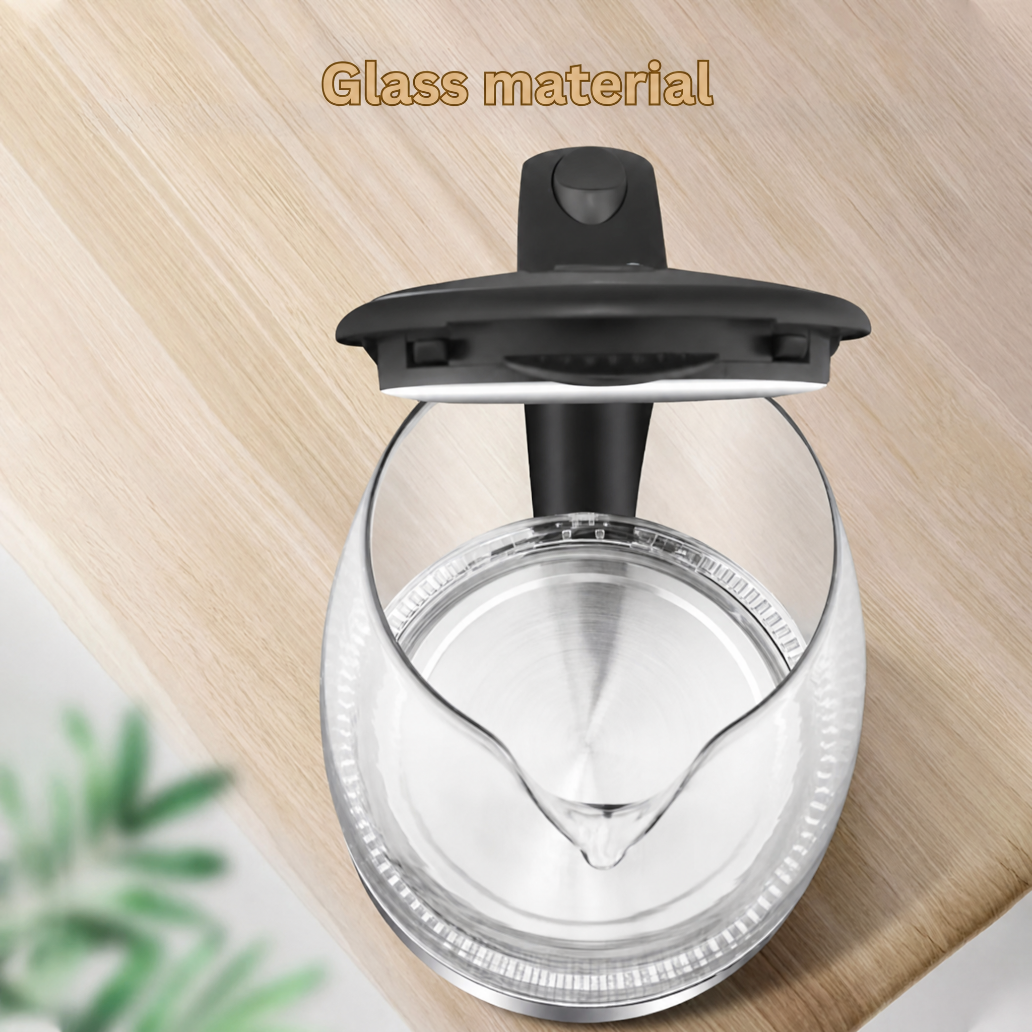 Hervidor eléctrico de cristal: ebullición rápida 2 l, LED, apagado automático