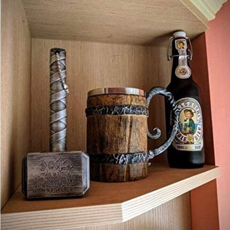 Jarra doble vikinga nórdica rústica