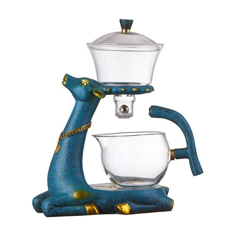 Juego de té magnético de cristal unisex para rituales de infusión modernos