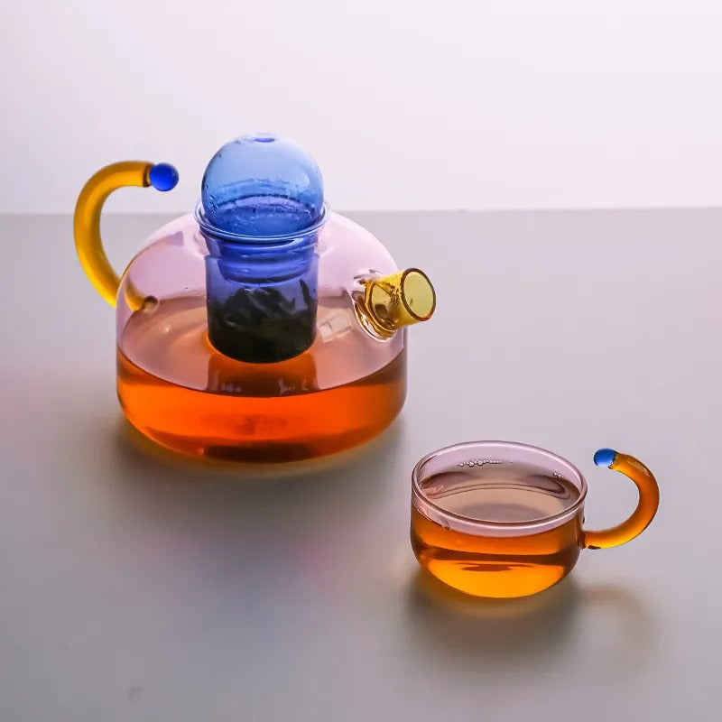 Juego de tetera y taza artístico de Tokio