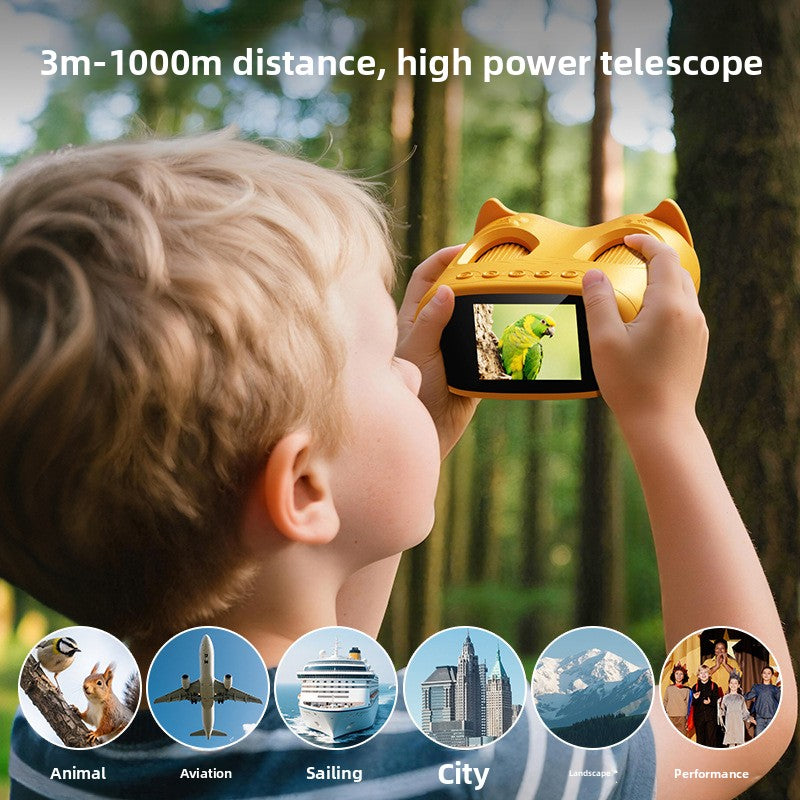 Juguete de telescopio y microscopio con cámara para niños – Set explorador científico