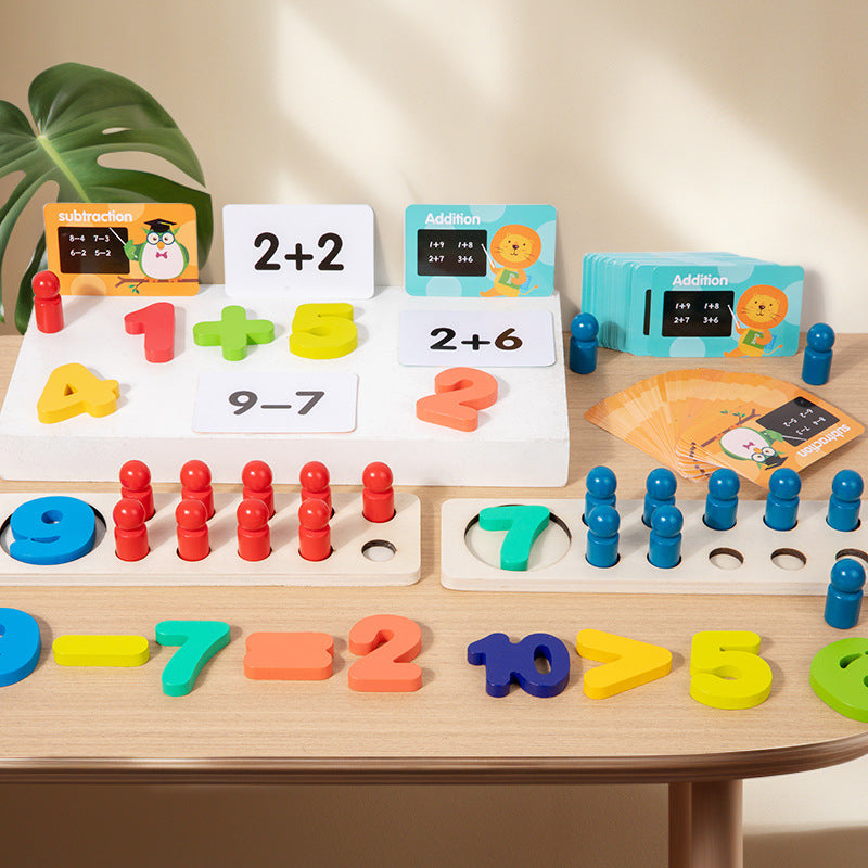 Juguetes de conteo para niños – Práctica de matemáticas y motricidad fina de madera