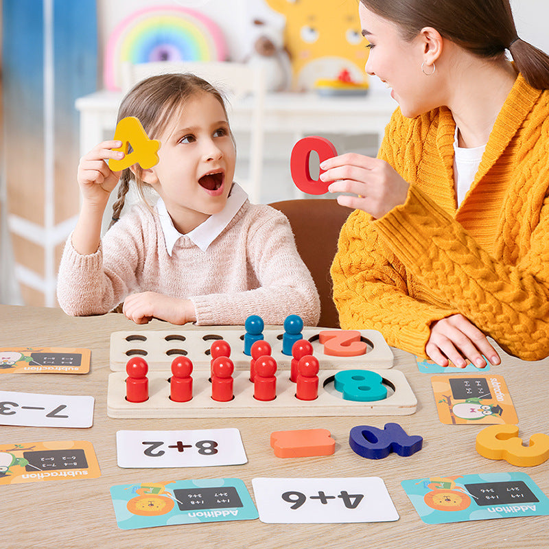 Juguetes de conteo para niños – Práctica de matemáticas y motricidad fina de madera