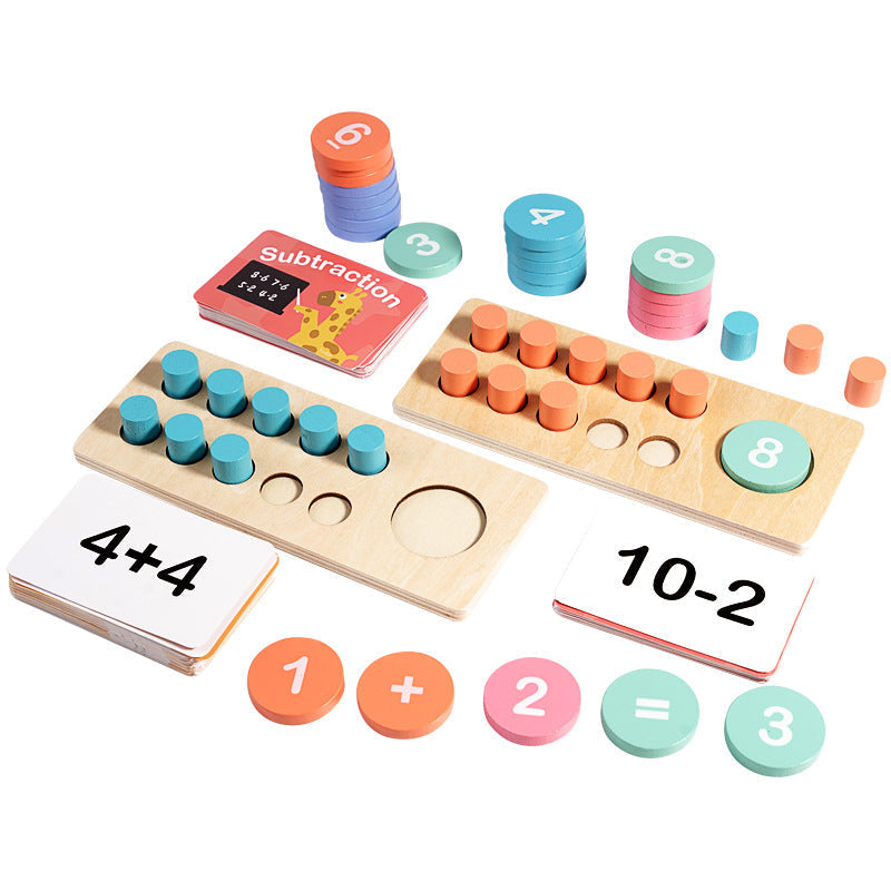 Juguetes de conteo para niños – Práctica de matemáticas y motricidad fina de madera