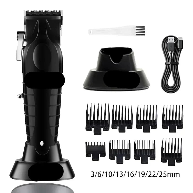 Kit de cortapelos y afeitadora eléctrica profesional para hombre
