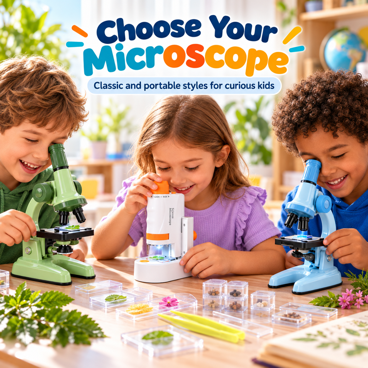 Kit de microscopio portátil para niños – Ciencia práctica y emocionante desde casa