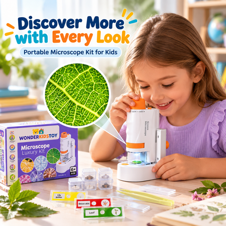 Kit de microscopio portátil para niños – Ciencia práctica y emocionante desde casa