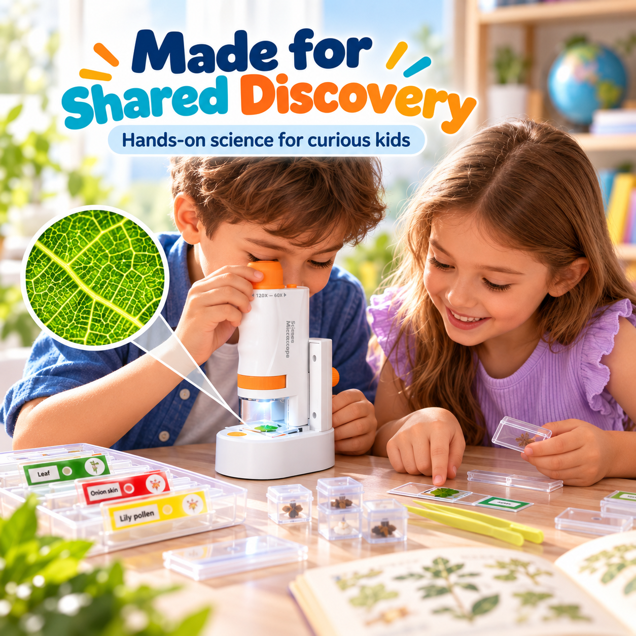 Kit de microscopio portátil para niños – Ciencia práctica y emocionante desde casa