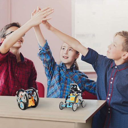 Kit de robot solar STEM para niños – Juguete de construcción DIY 12 en 1 y 13 en 1