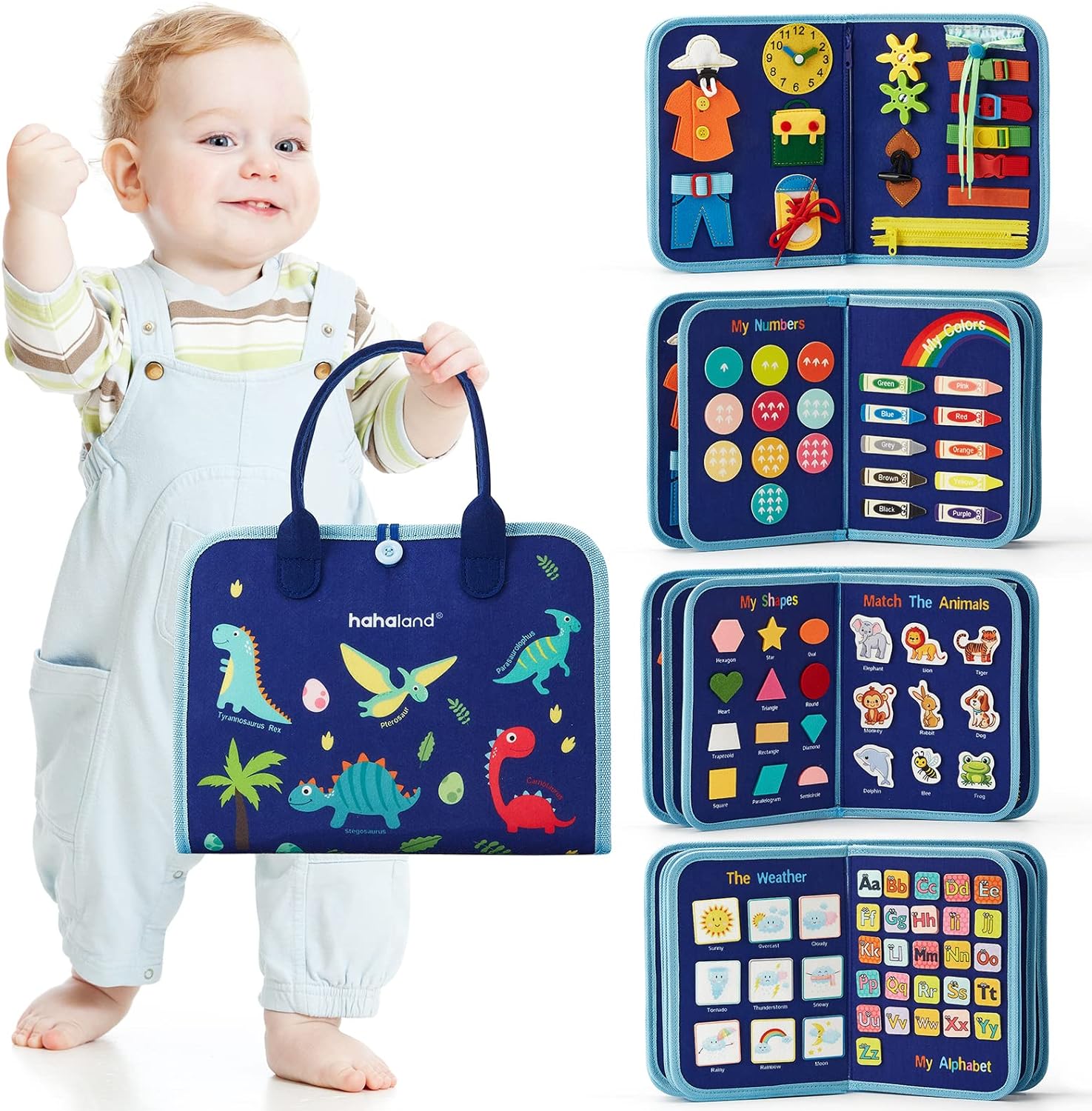 Kletshuts BusyBoard: Panel de actividades Montessori sensorial para el desarrollo de la motricidad fina