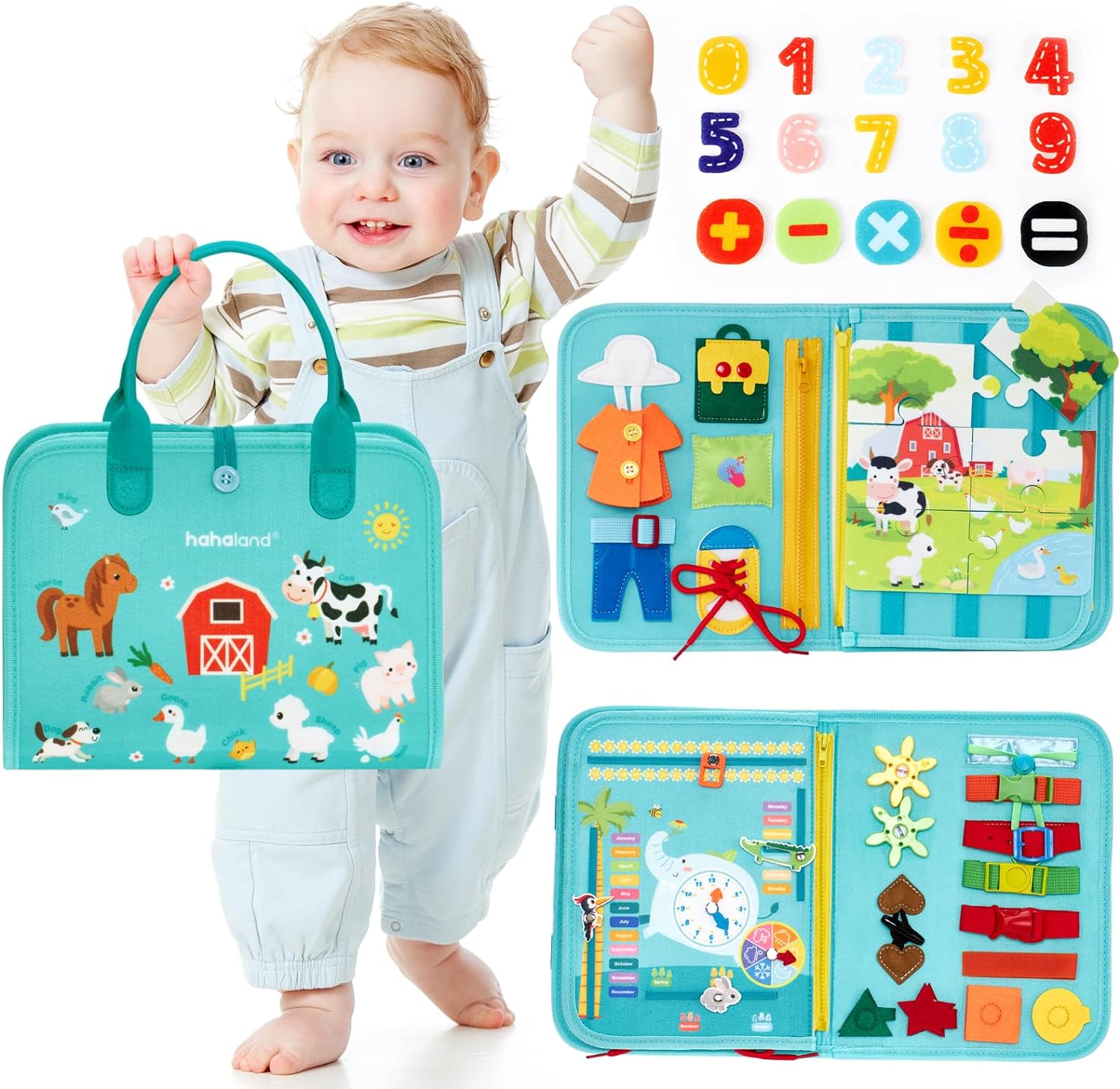 Kletshuts BusyBoard: Panel de actividades Montessori sensorial para el desarrollo de la motricidad fina