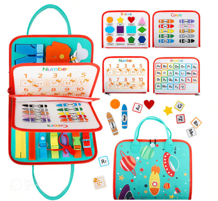 Kletshuts BusyBoard: Panel de actividades Montessori sensorial para el desarrollo de la motricidad fina