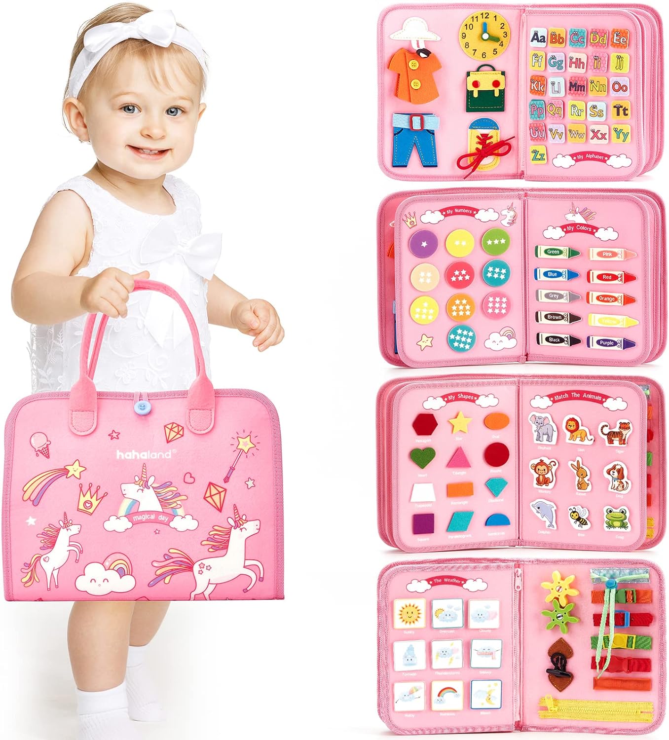 Kletshuts BusyBoard: Panel de actividades Montessori sensorial para el desarrollo de la motricidad fina