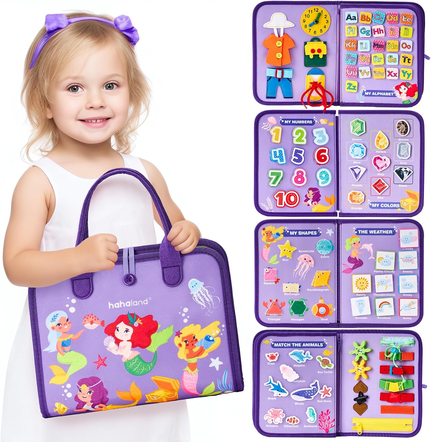 Kletshuts BusyBoard: Panel de actividades Montessori sensorial para el desarrollo de la motricidad fina
