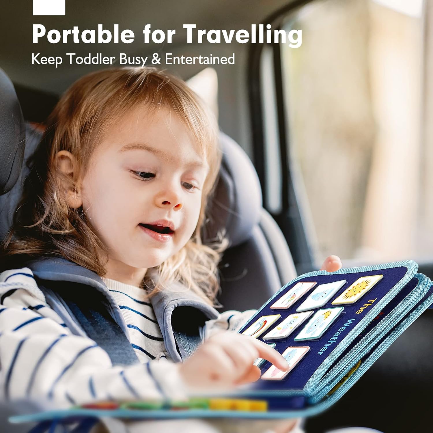Kletshuts BusyBoard: Panel de actividades Montessori sensorial para el desarrollo de la motricidad fina