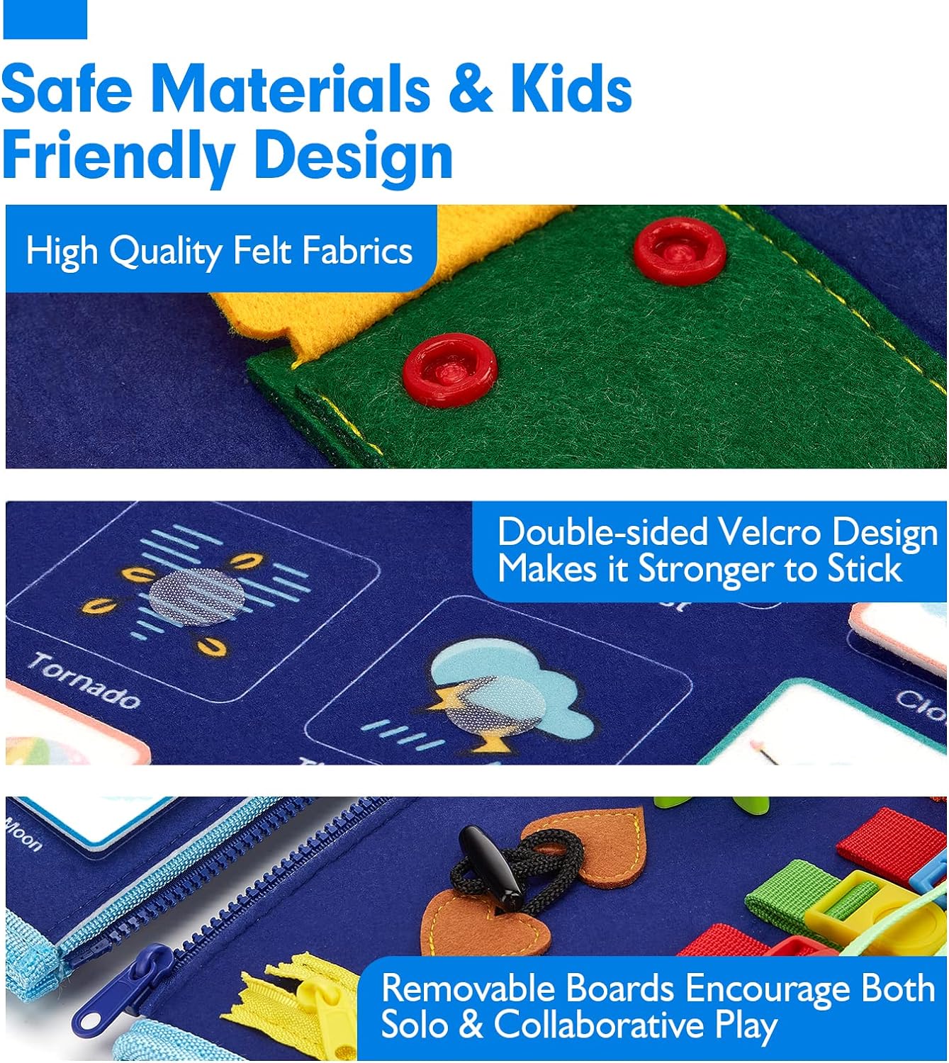 Kletshuts BusyBoard: Panel de actividades Montessori sensorial para el desarrollo de la motricidad fina
