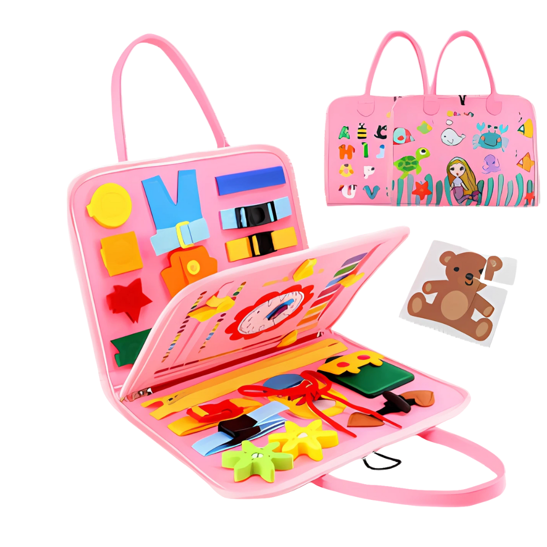 Kletshuts BusyBoard: Panel de actividades Montessori sensorial para el desarrollo de la motricidad fina