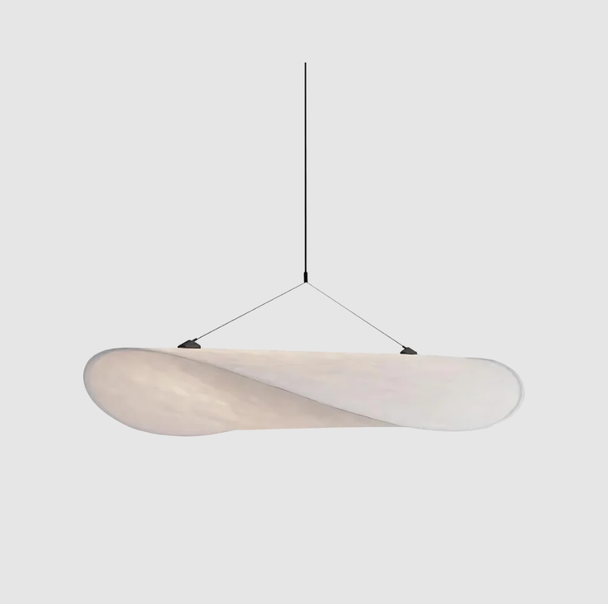 Lámpara colgante SoraHaze de diseño japandi con luz relajante