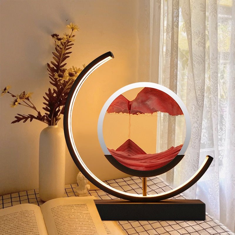 Lámpara de mesa LED con arena en movimiento Sandlight