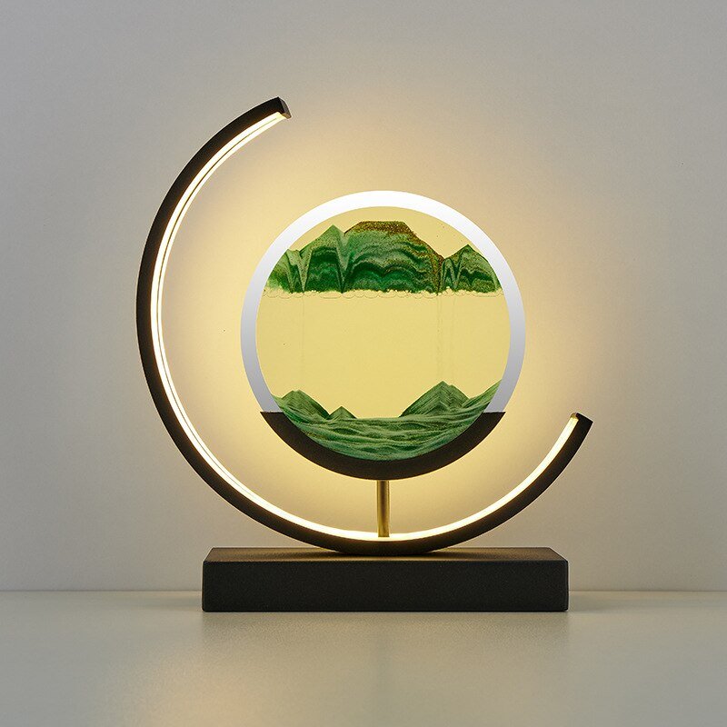 Lámpara de mesa LED con arena en movimiento Sandlight