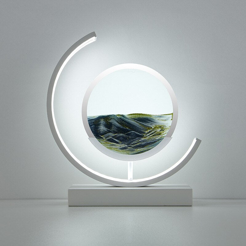 Lámpara de mesa LED con arena en movimiento Sandlight