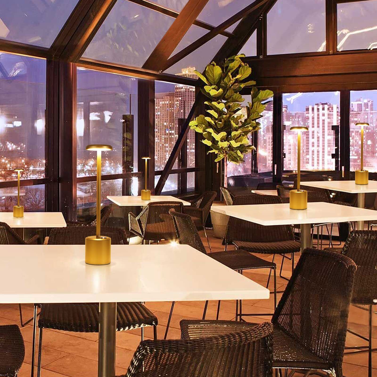 Lámpara de mesa LED inalámbrica recargable moderna para salón