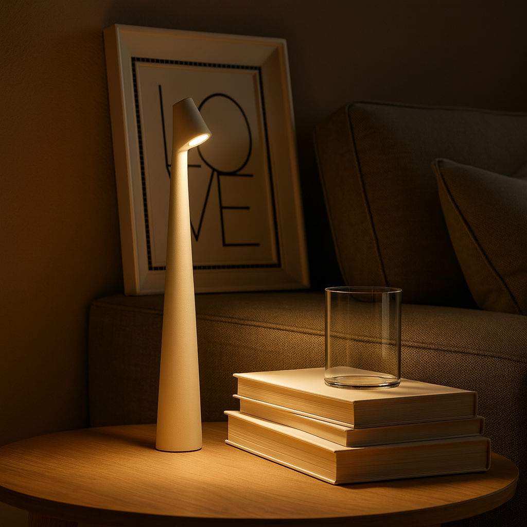 Lámpara de mesa LED recargable inalámbrica con regulación táctil