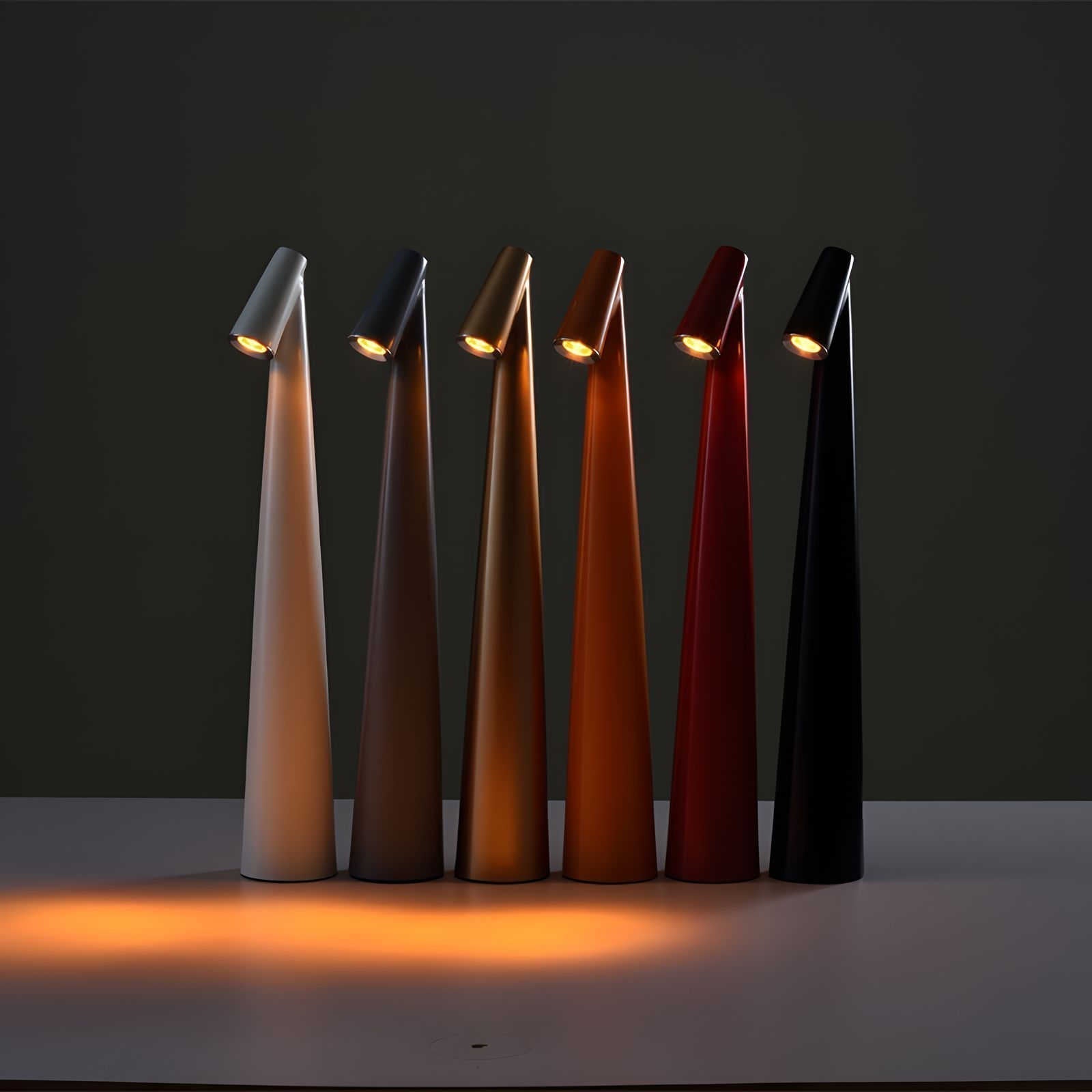 Lámpara de mesa LED recargable inalámbrica con regulación táctil