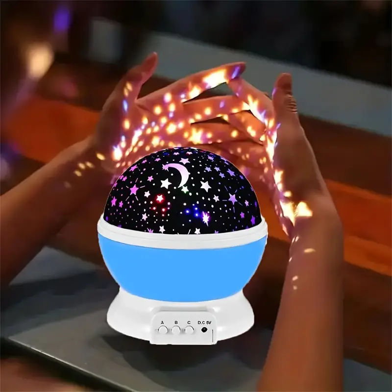 Lámpara de mesa proyector de estrellas con cúpula giratoria