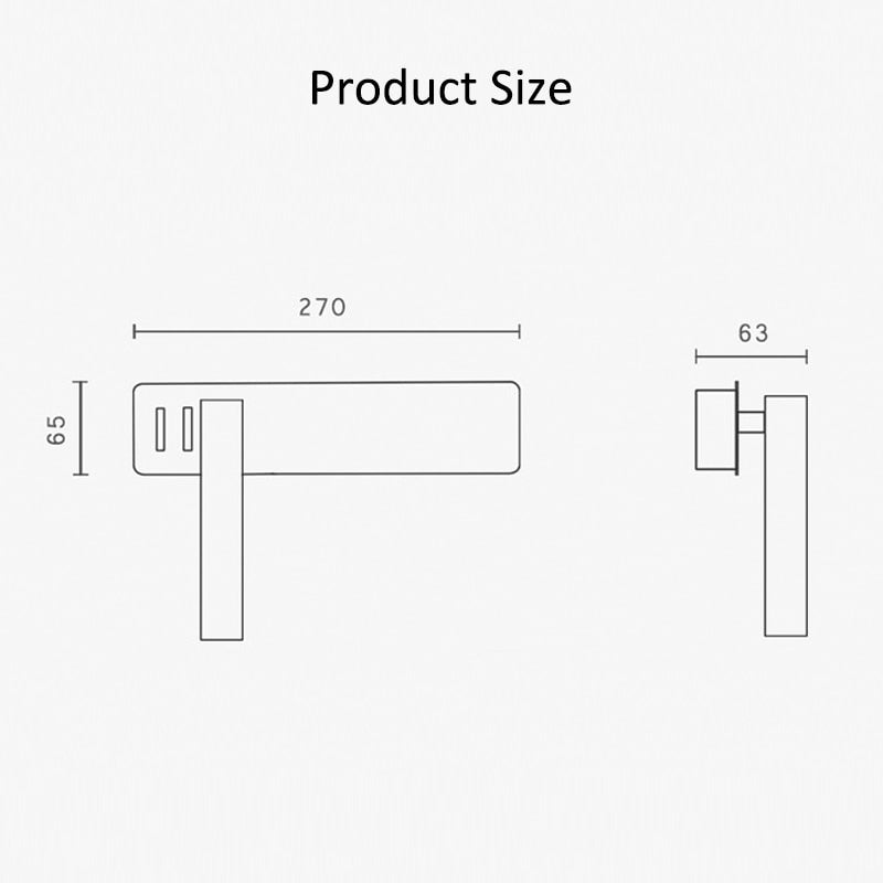 Lámpara de pared LED giratoria para lectura con foco orientable y 2 interruptores de metal