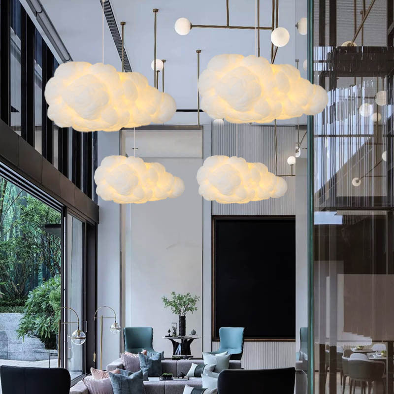 Lámpara de techo moderna tipo nube con altura regulable