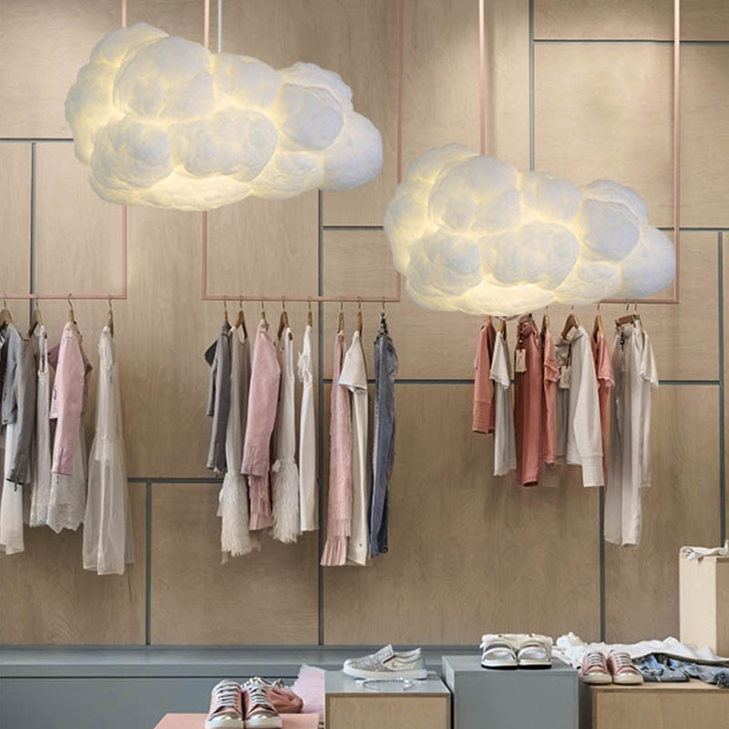 Lámpara de techo moderna tipo nube con altura regulable