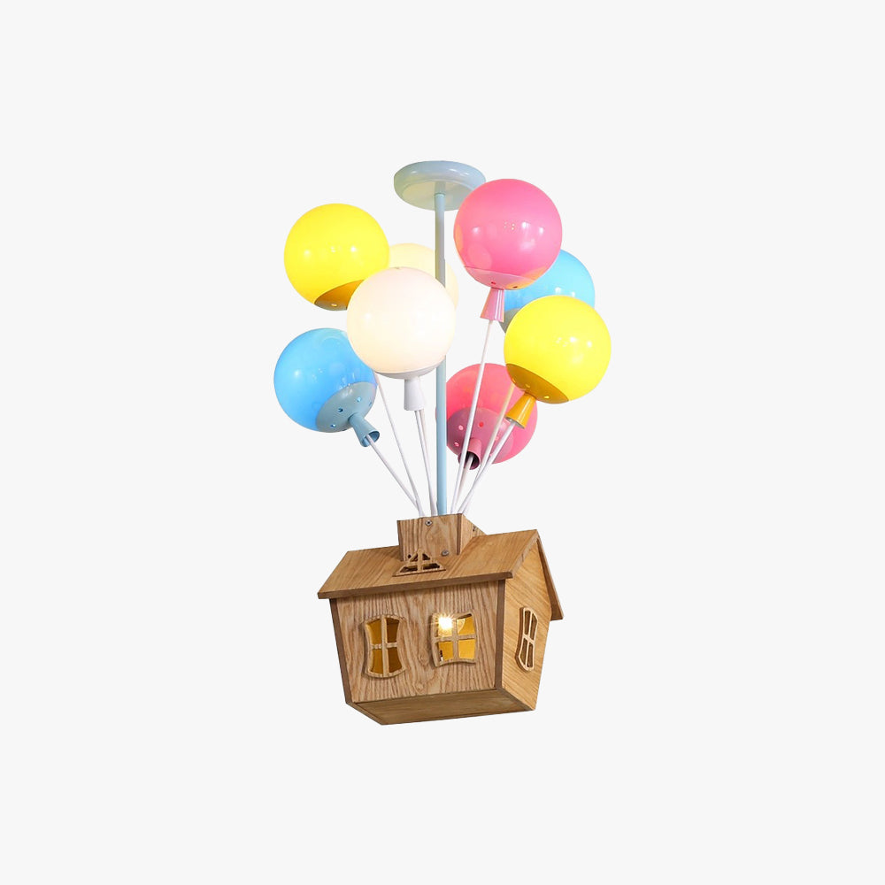 Lámpara de techo plafón Aria de madera para habitación infantil