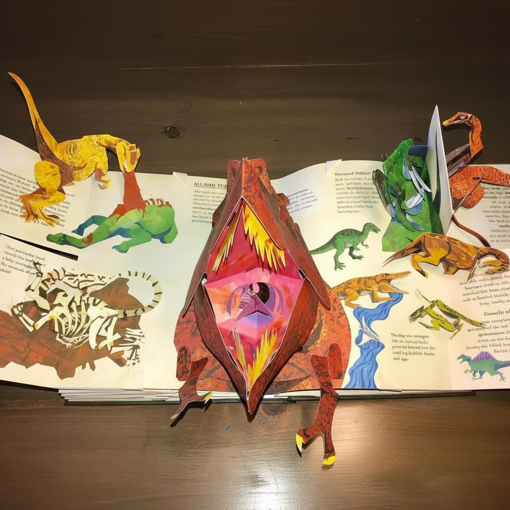Libro pop-up 3D de dinosaurios