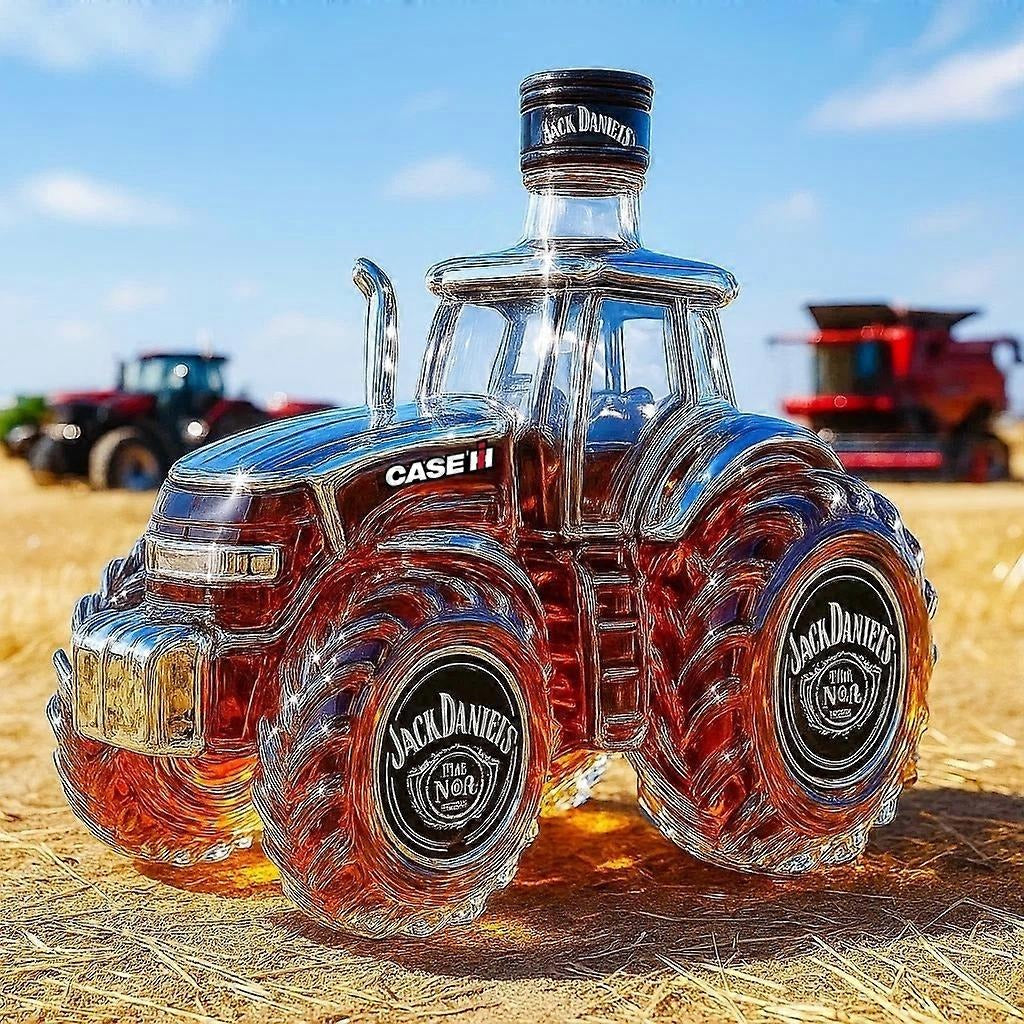 Licorera de whisky 300 ml con diseño tridimensional de tractor