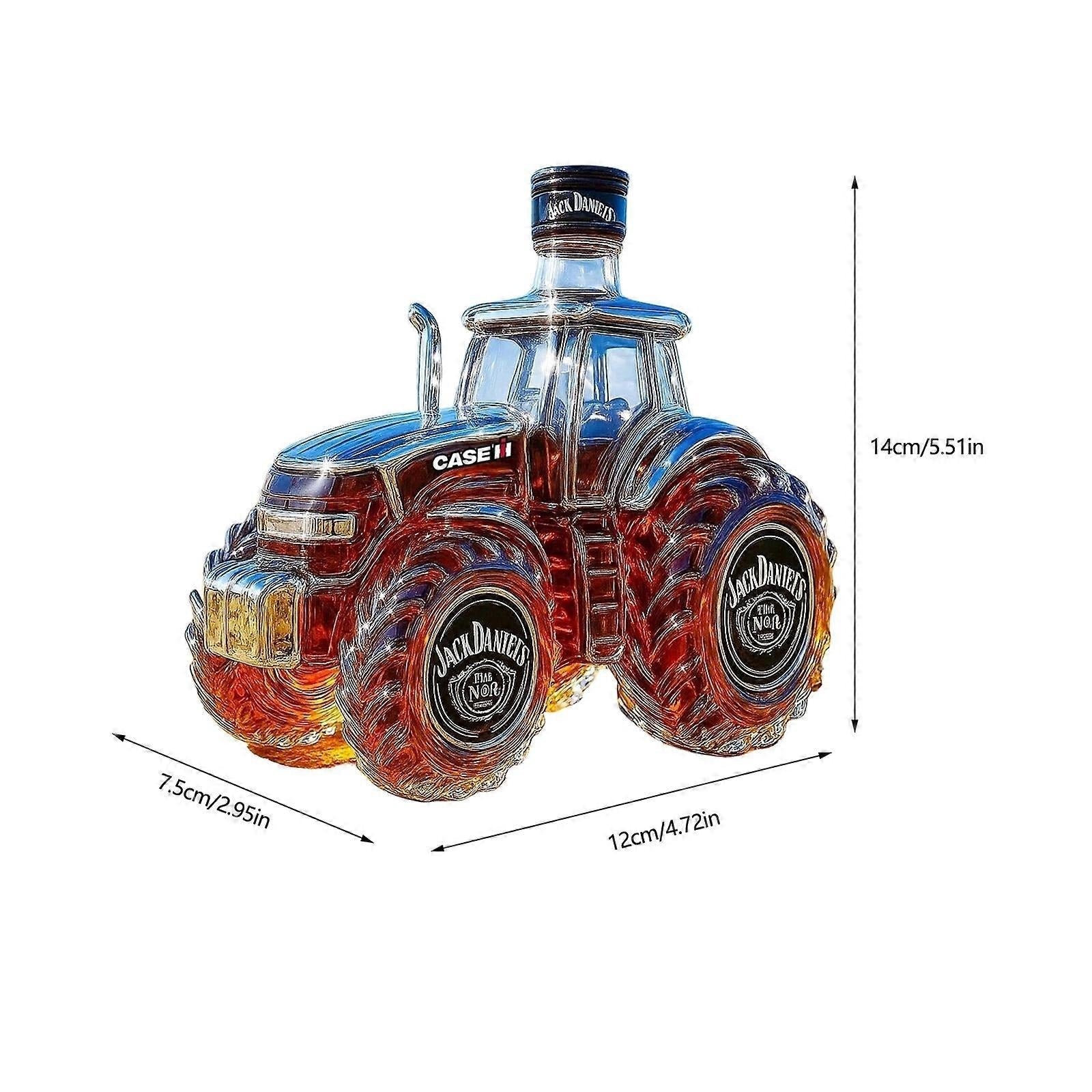 Licorera de whisky 300 ml con diseño tridimensional de tractor