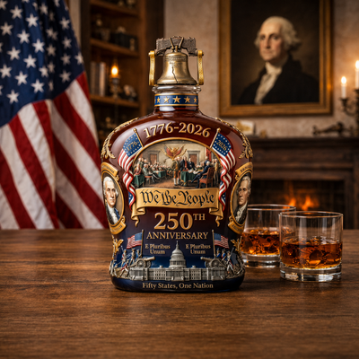 Licorera de whisky decorativa de cristal de plomo