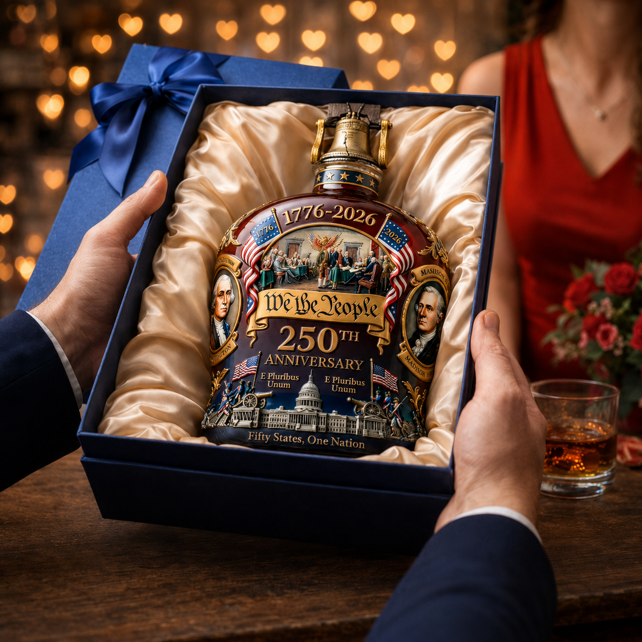 Licorera de whisky decorativa de cristal de plomo