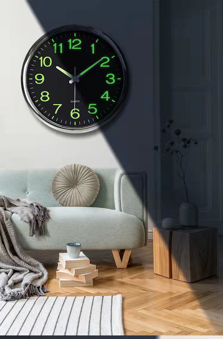 LightSilence - Reloj de pared silencioso para aula con iluminación LED 30 cm