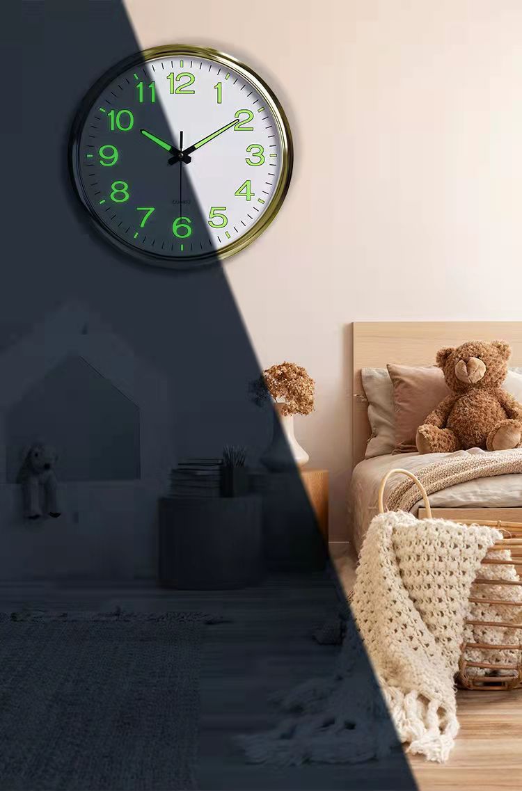 LightSilence - Reloj de pared silencioso para aula con iluminación LED 30 cm
