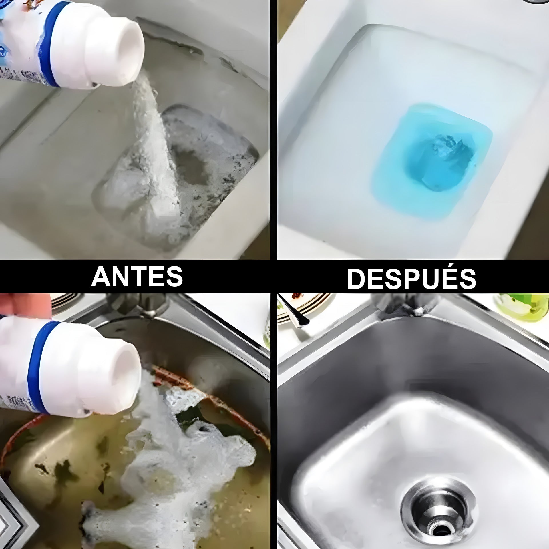 Limpiador potente para desatascar tuberías y desagües