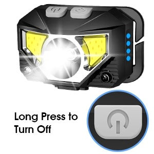 Linterna Frontal LED Impermeable, Pack Doble con Sensor de Movimiento y Recargable por USB