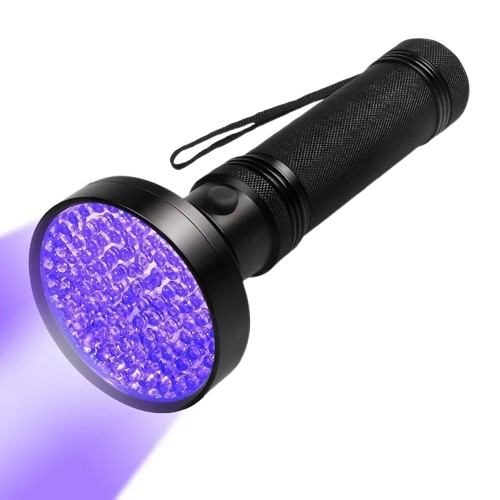 Linterna UV para detección de chinches y manchas