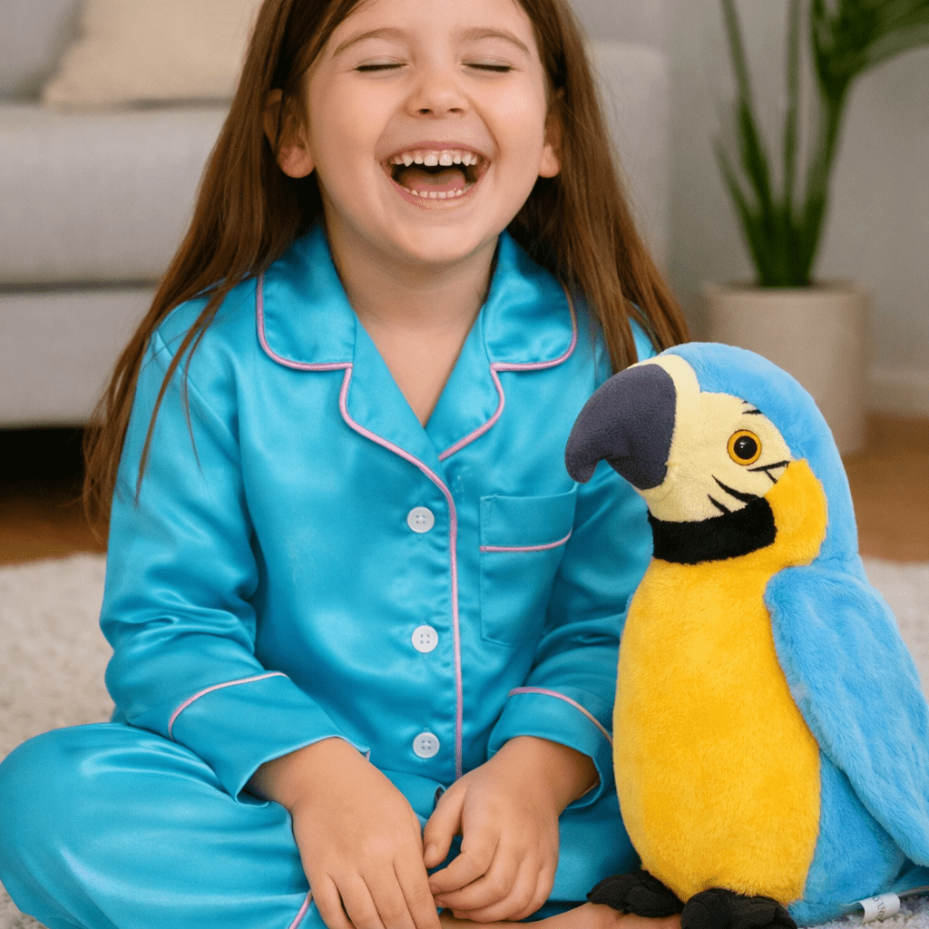 Loro de peluche interactivo que habla para el desarrollo del lenguaje infantil