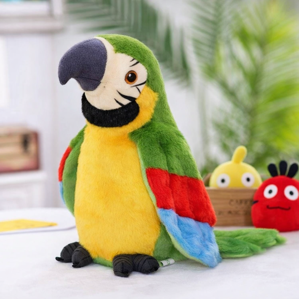 Loro de peluche interactivo que habla para el desarrollo del lenguaje infantil