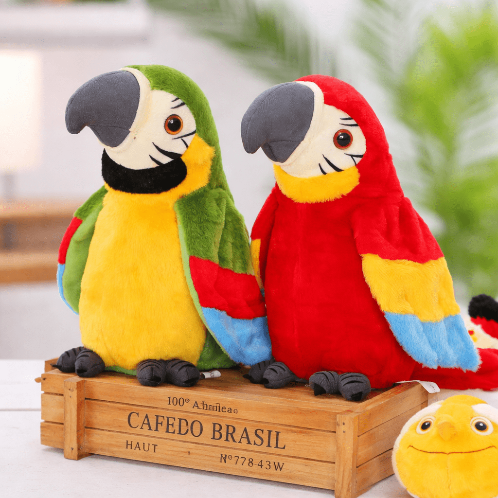 Loro de peluche interactivo que habla para el desarrollo del lenguaje infantil