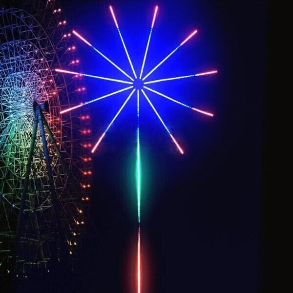 Luces LED de cuerda con efecto estrella explosiva