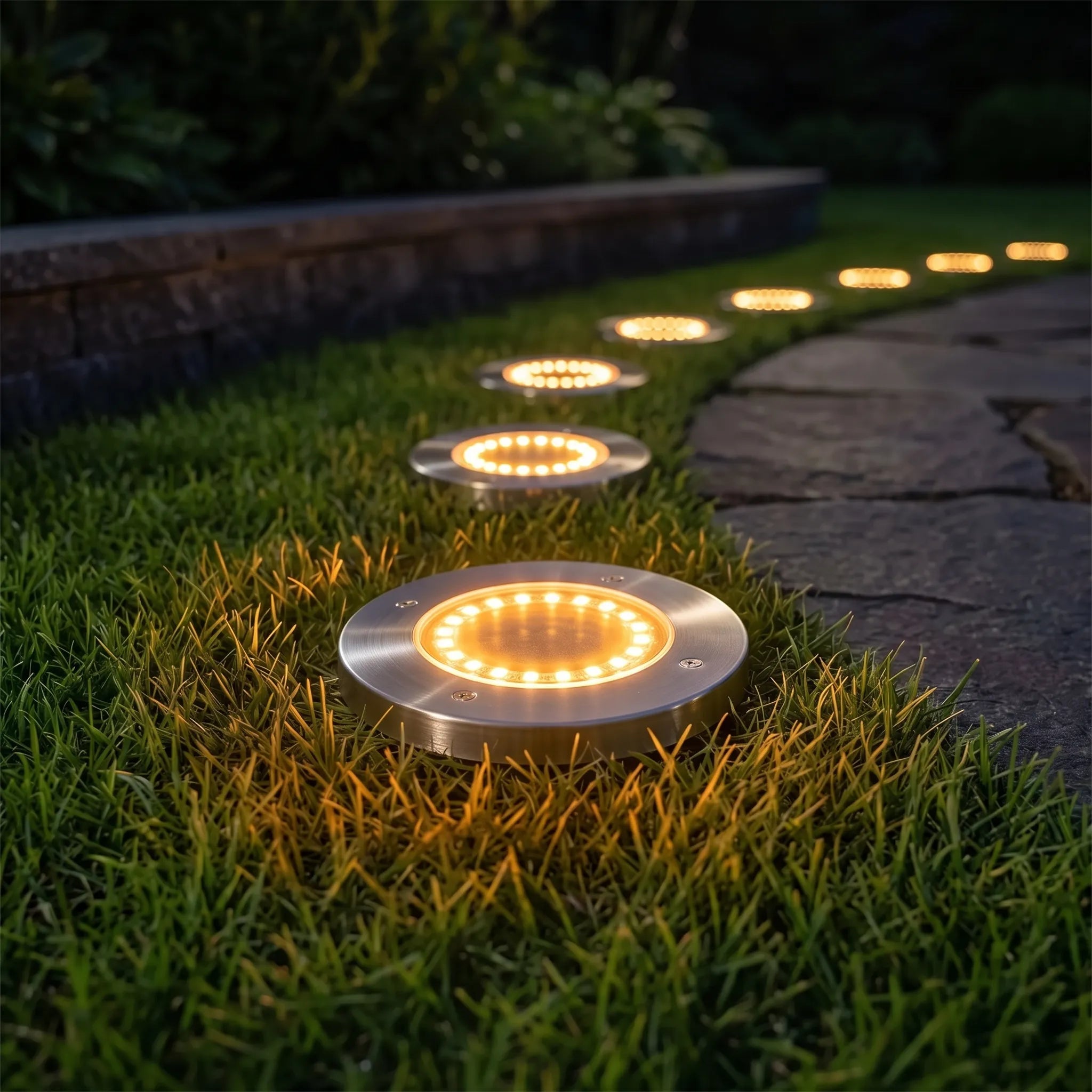 Luces solares de suelo para jardín y caminos exteriores