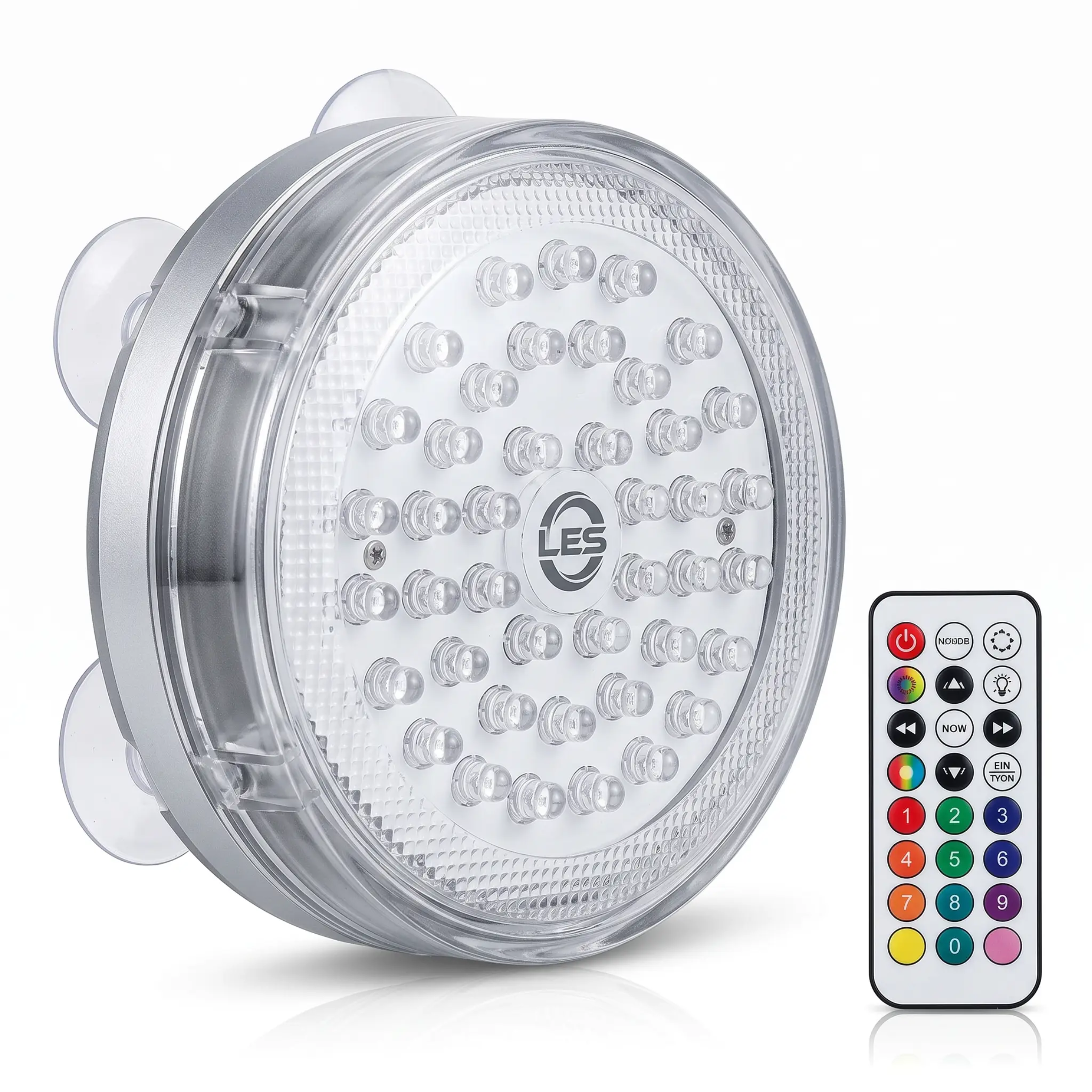 Luz LED sumergible con mando a distancia y ventosa magnética